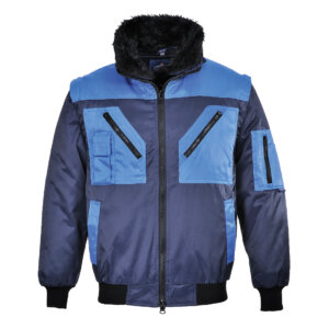 Two Tone Pilot Jacket - Navy