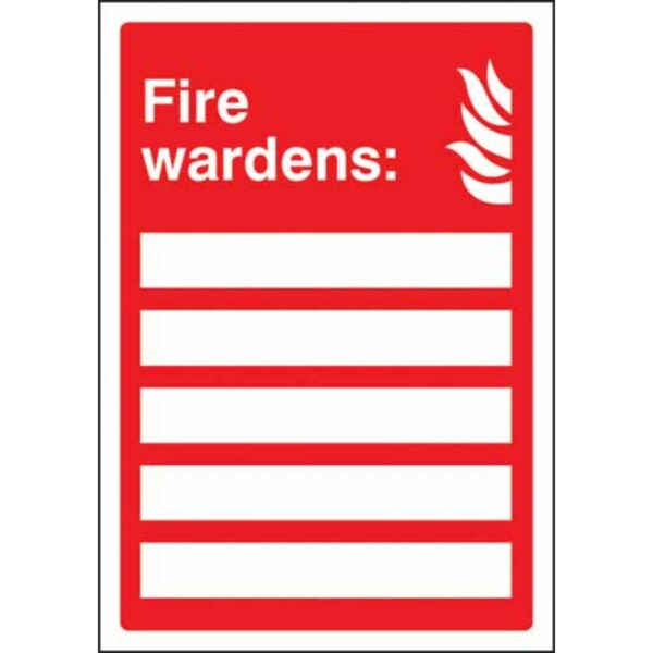 Fire wardens (space for 5 people)