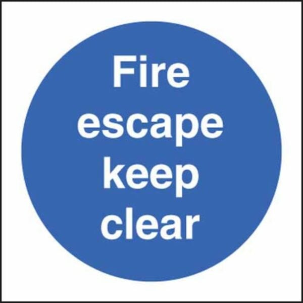 Fire escape keep clear