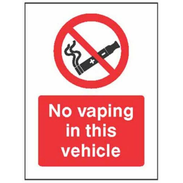 No vaping in this vehicle