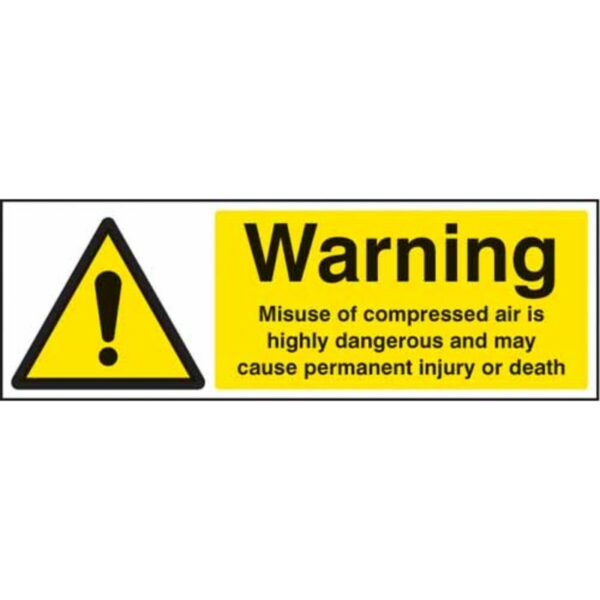 Caution misuse of compressed air is highly dangerous