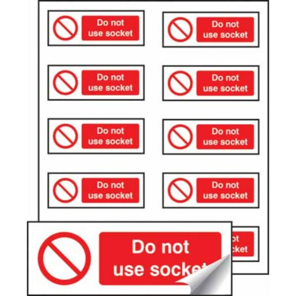 Do not use socket sheet of 10 labels 40x18mm