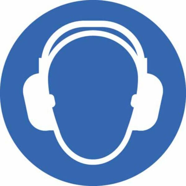 Ear protectors floor graphic 400mm dia