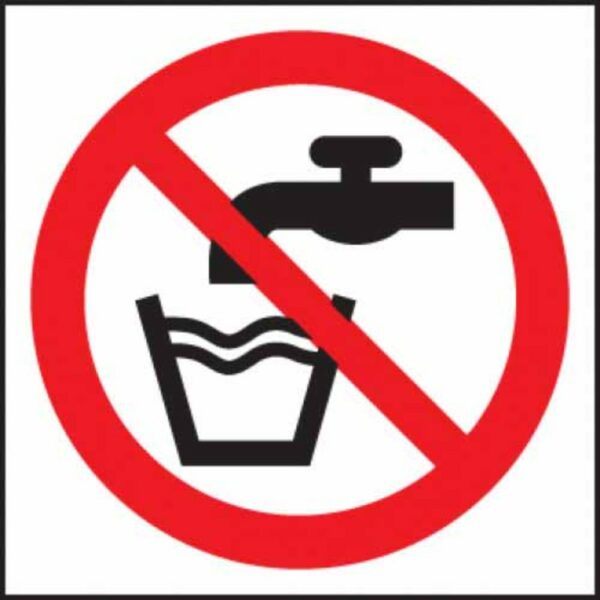 100 S/A Labels 50x50mm not drinking water