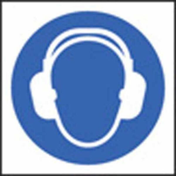 100 S/A labels 50x50mm ear defenders