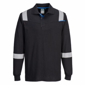 WX3 FR Modaflame Long Sleeve Polo - Black