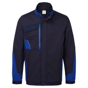 WX1 Two Tone Cotton Work Jacket - Navy/Royal