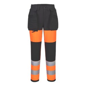 WX2 Eco Hi-Vis Women's Class 1 Stretch Trouser - Orange/Black