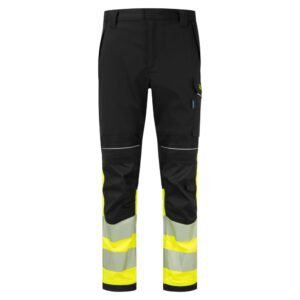 PW3 Modaflame Work Hi-Vis Class 1 FR Trousers - Yellow/Black