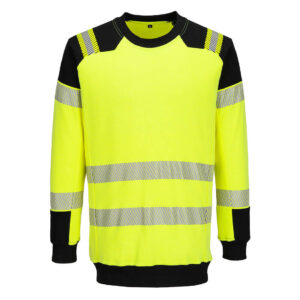 PW3 Modaflame Knit Hi-Vis FR Sweatshirt - Yellow/Black