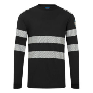 PW3 Modaflame Knit FR Long Sleeve T-Shirt - Black