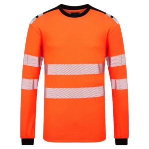 PW3 Modaflame Knit HVO FR Long Sleeve T-Shirt - Orange/Black
