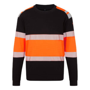 PW3 Modaflame Knit HVO Class 1 FR Sweatshirt - Orange/Black