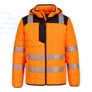 PW3 Hi-Vis Square Baffle Jacket - Orange/Black