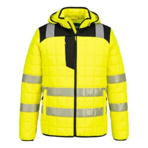 PW3 Hi-Vis Square Baffle Jacket - Yellow/Black