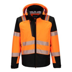 PW3 Hi-Vis Rain Jacket (3L) - Orange/Black