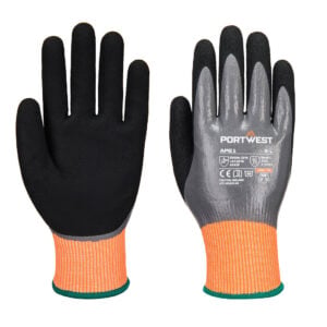 Cut F15 Nitrile Aqua Glove - Grey/Black