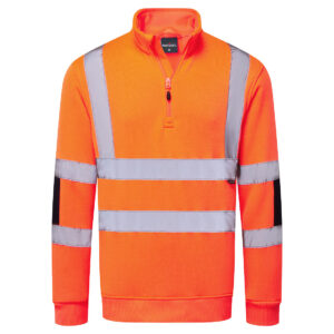 Hi-Vis Knit  1/2Zip Sweatshirt - Orange