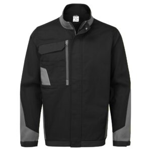 WX1 Two Tone Cotton Work Jacket - Black/Grey