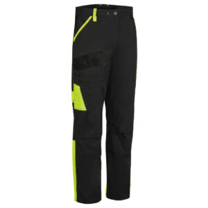 WX1 Two Tone Cotton Work Trousers - Black/Yellow