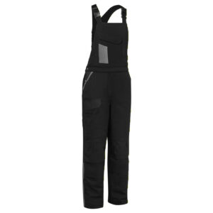 WX1 Two Tone Cotton Bib and Brace - Black/Grey