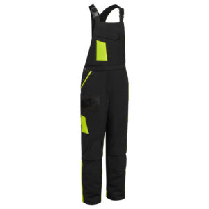 WX1 Two Tone Cotton Bib and Brace - Black/Yellow