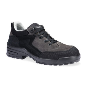 Steel Suede Leather Low Shoe  S3L CI FO SR - Black/Grey