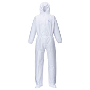 BizTex Microporous Coverall with Boot Covers Type 5/6 - White